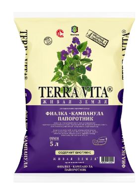 Живая Земля Фиалка-Кампанула-Папоротник 5 л TERRA VITA
